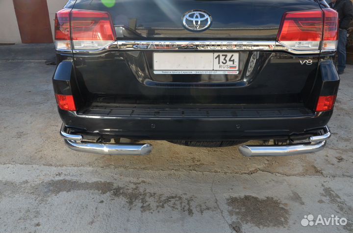 Защита бампера заднего Toyota LC 200 2015