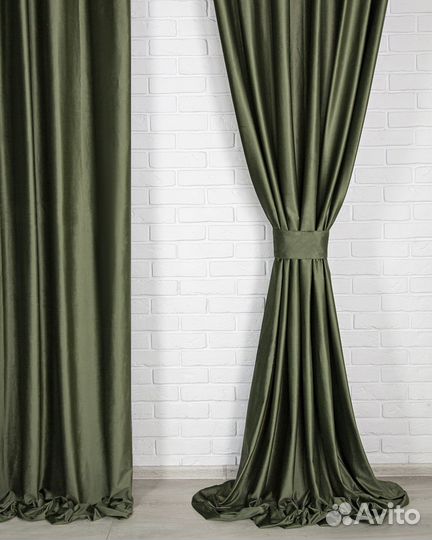 Шторы бархат Беллиссимо тросниковый новые пошив