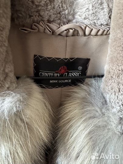 Шуба из натурального меха кролика рекс