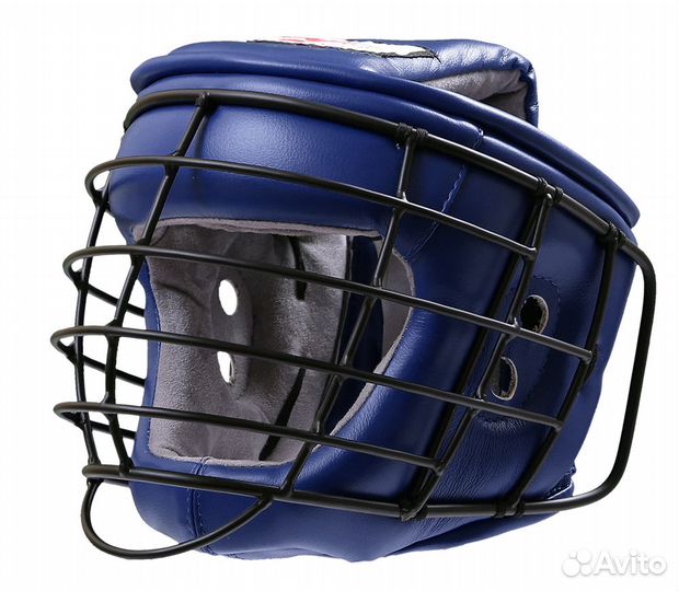 Шлем с решеткой Рэй-Спорт Титан-2 синий (M)