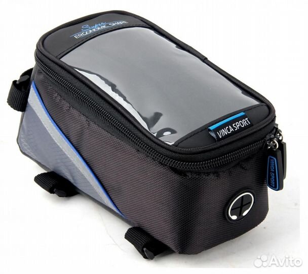 Велосипедная сумка на раму c карманом для телефона