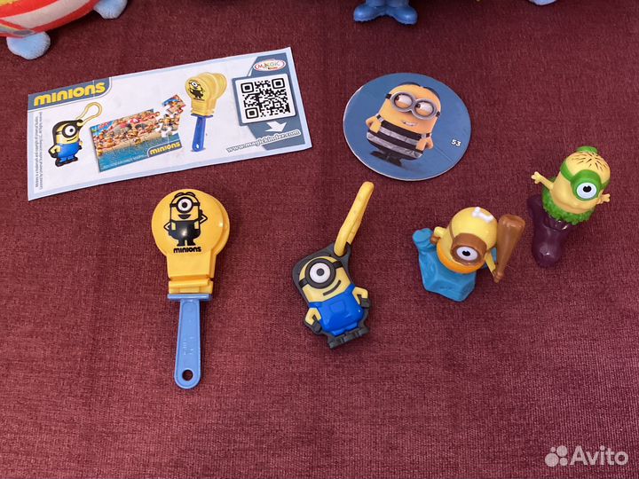 Игрушки миньоны сквиши хеппи мил киндеры коллекция