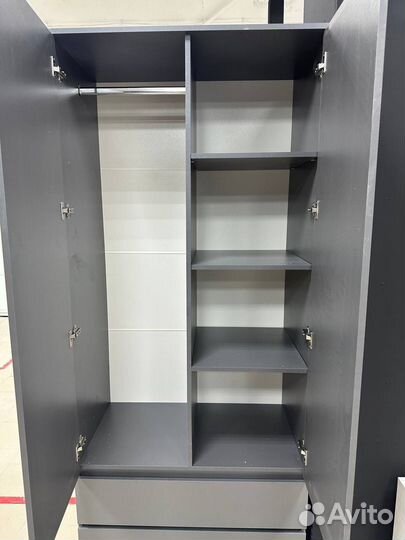 Шкаф комбинированый мори 900.2 графит