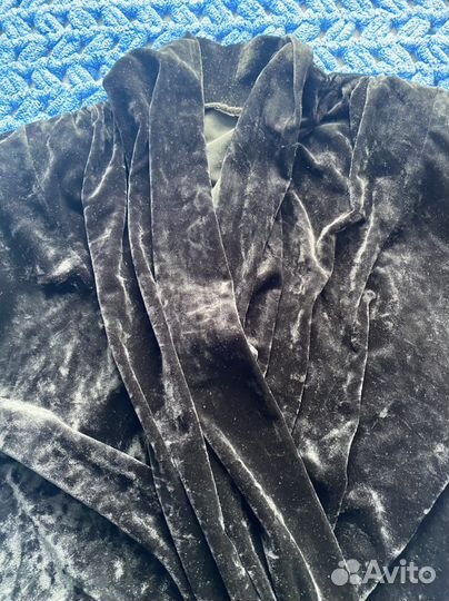 Платье бархатное батник 48