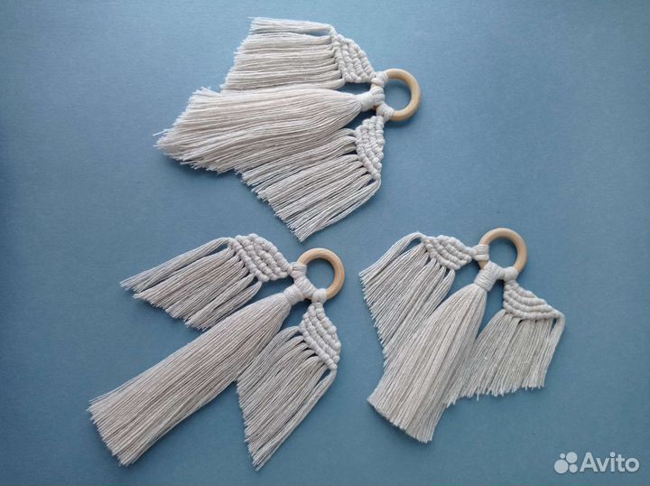 Новогодний декор игрушки макраме