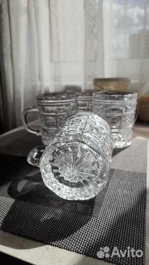 Хрустальные фужеры бокалы СССР, 4 шт