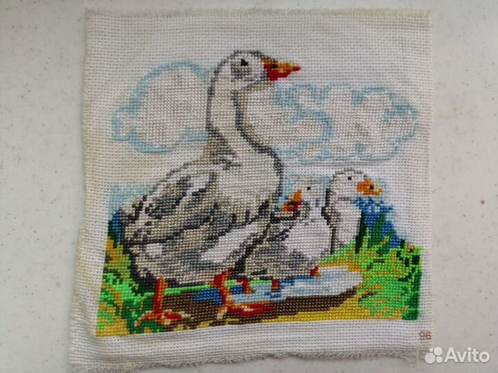 Картины вышитые крестом 6 шт