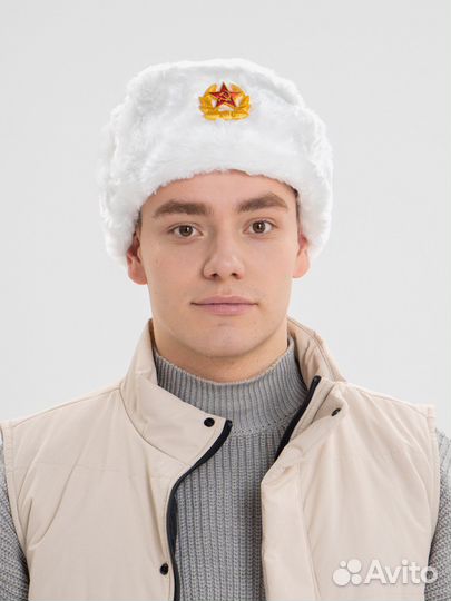 Шапка ушанка цветная СССР с кокардой