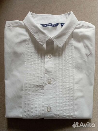 Рубашка белая на мальчика 146