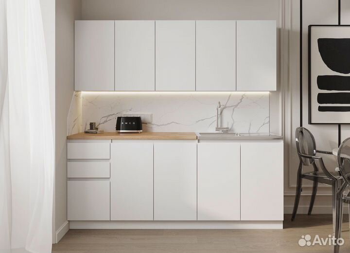 Кухня белая 2 метра новая в наличии