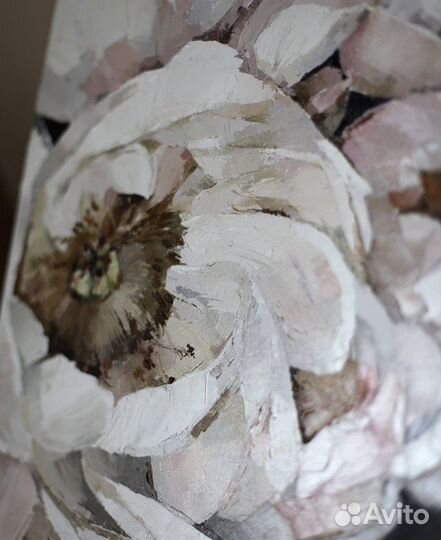 Картина маслом «Пион»