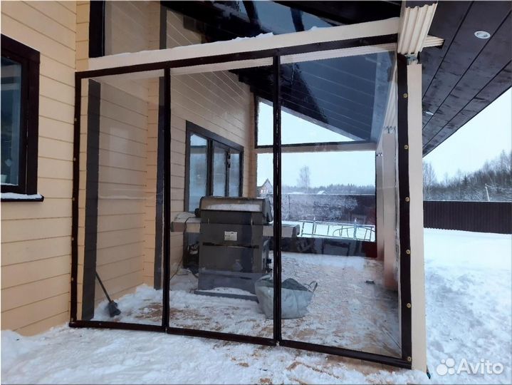 Защитные стекла из пвх на дачу, террасу, беседку