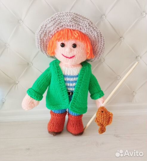 Кукла вязаная Рыбачок