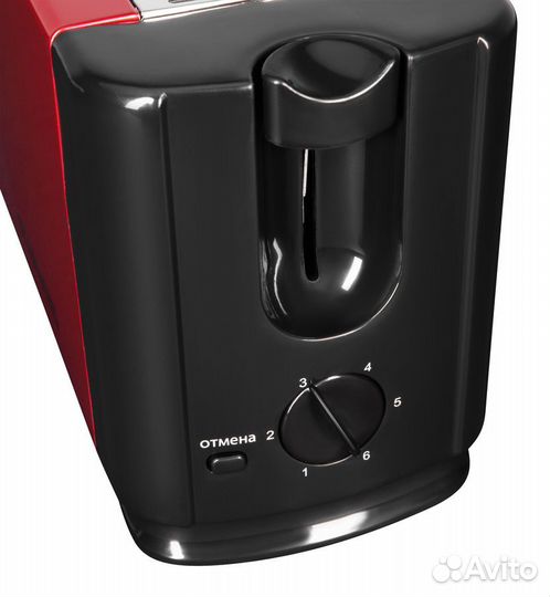 Тостер Starwind ST1102, красный, черный