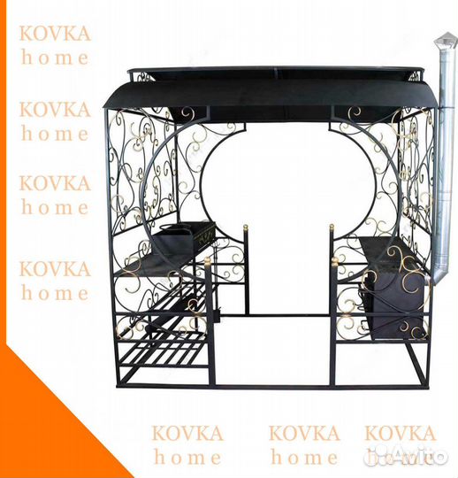 Кованный мангал-беседка «Подмосковье»