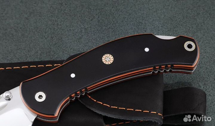 Нож складной Шершень х12мф со штифтом накладки G10
