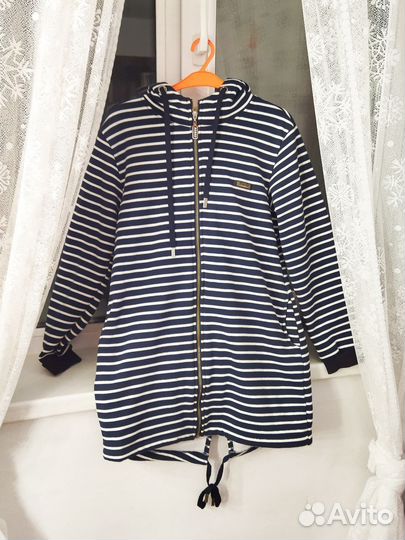 Худи зип 50 р удлиненное теплое с капюшоном