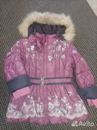 Зимняя куртка для девочки 122-128