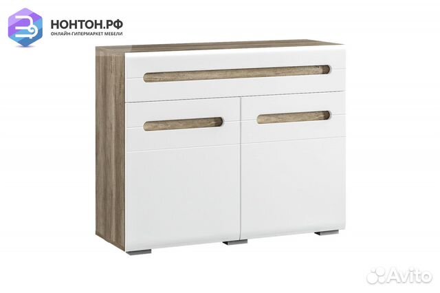 Тумба Наоми тб-18 дуб каньон / белый глянец
