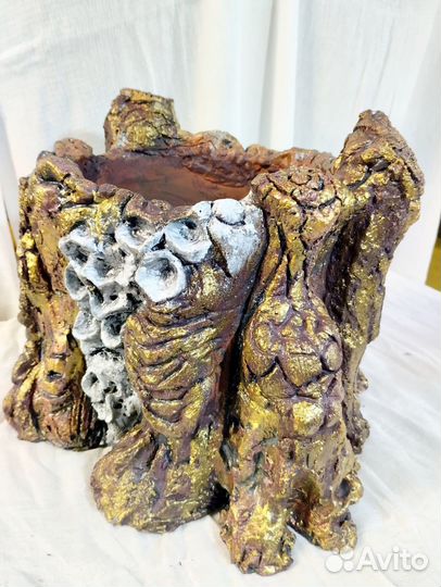 Кашпо для цветов из арт-бетона