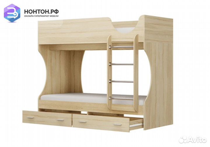 Двухъярусная кровать Адель-Д2 дуб сонома