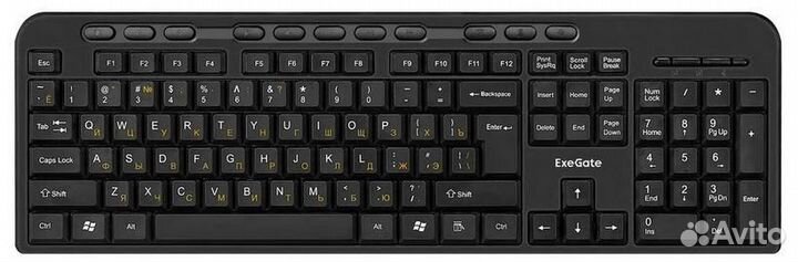 Клавиатура exegate LY-500M, USB, черный