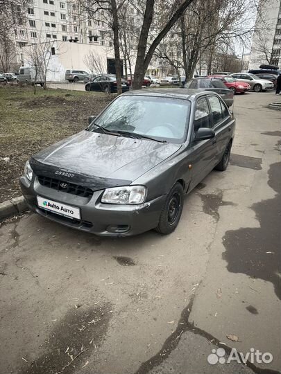 Hyundai Accent 1.5 МТ, 2002, 181 000 км