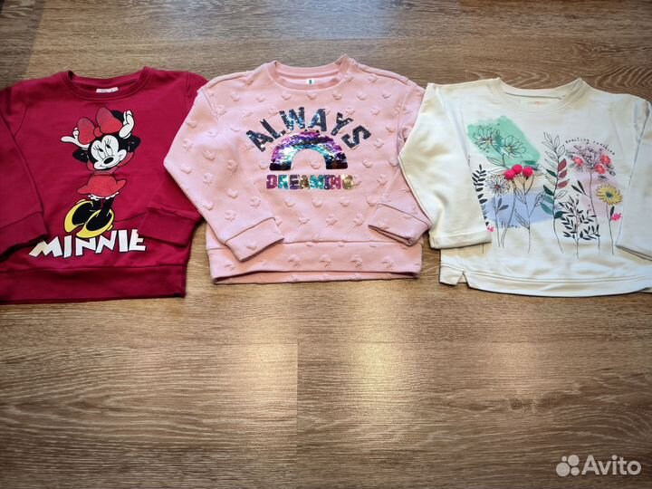 Свитшоты для девочки размер 110