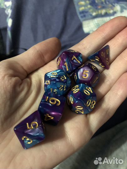 Набор дайсов, днд, набор из 7 костей, кубики