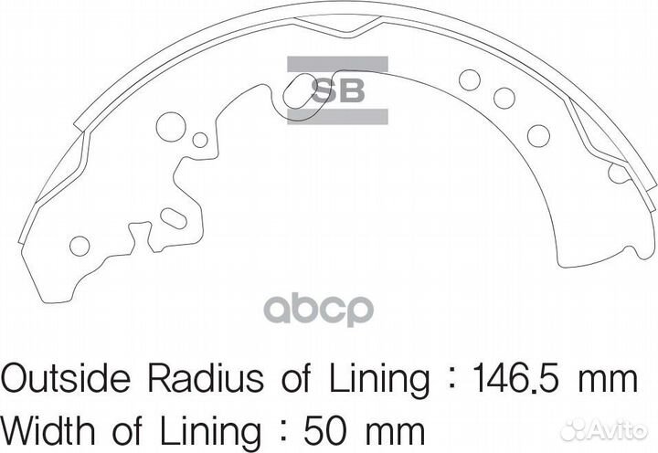 Колодки тормозные барабанные SA167 Sangsin brake