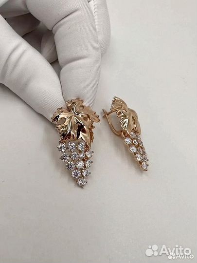 Серьги грозди золото 585 RG