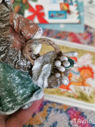 Ватная елочная игрушка Кошка