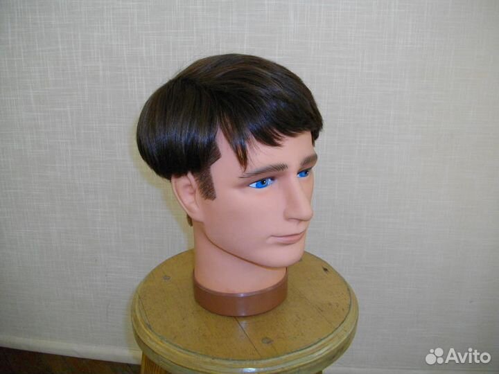 Мужской парик из натуральных волос