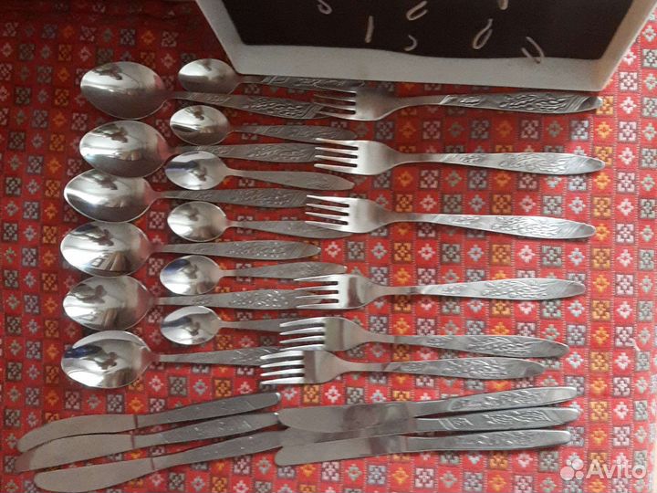 Набор стол. приб 8 персон СССР нержавейка