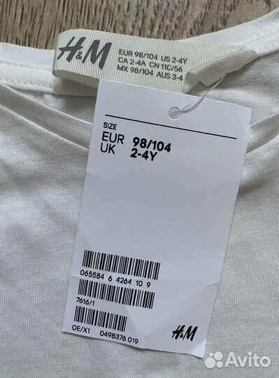 Новый лонгслив Hm 98/104