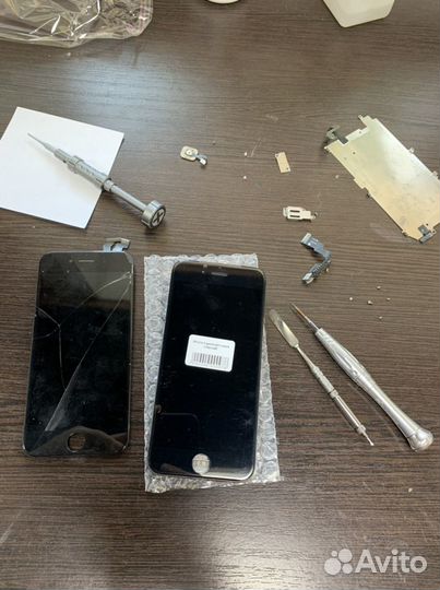 Запчасть для телефона дисплей айфон 6 33 гб черный