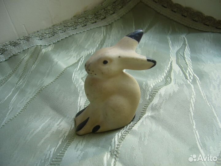 Зайчиха заяц бисквит гжель СССР