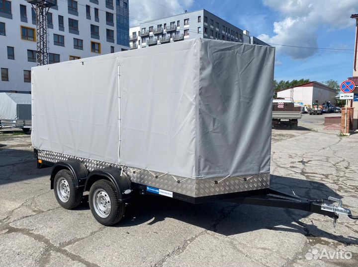 Прицеп Аляска Стрела. 2 оси, 1,6м тент