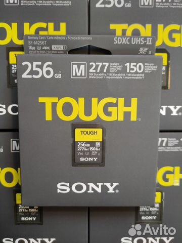 Карта памяти Sony sdxc 256GB 277R/150W Tough (SF-M