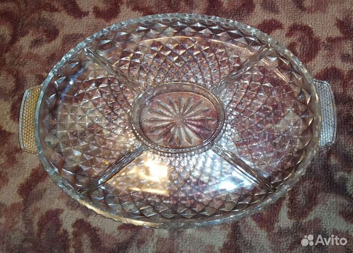 Менажница хрустальная, СССР