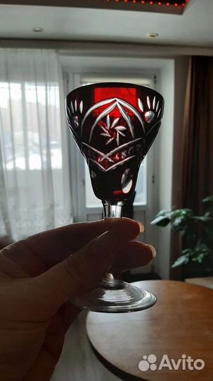 Бокалы, марганцевое стекло-хрусталь СССР