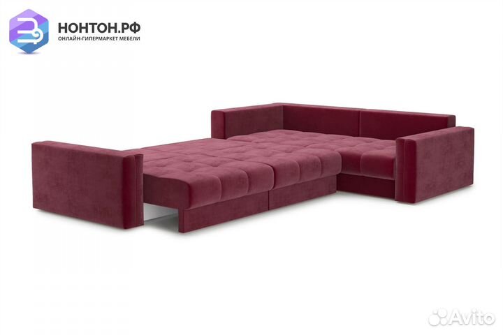Диван угловой тик-так Монарх М3У1 бордовый