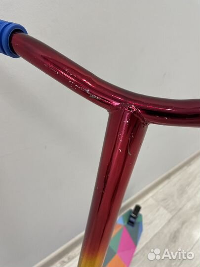 Самокат трюковой с алюминиевыми дисками Хром