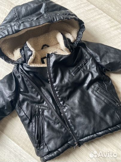 Куртка авиатор Zara 12-18 мес экокожа