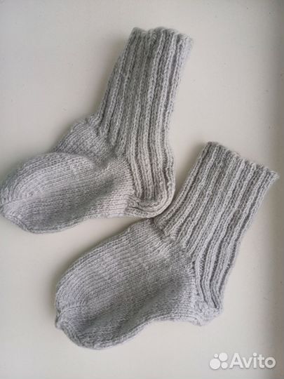 Носки шерстяные вязаные