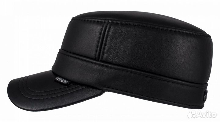 Кепка, модель конфедератка натуральная кожа