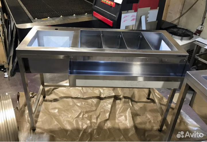 Барная станция с мойкой и отделением для льда