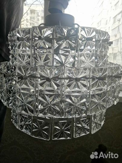 Шикарная хрустальная люстра СССР