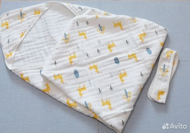 Муслиновые полотенца уголок для новорожденных