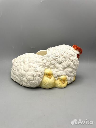 Шкатулка Курица с цыплятами Кузнецов